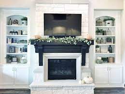 Dark Stained Mantel Color Fireplace