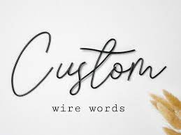 Buy Custom Wire Words Personalised Word