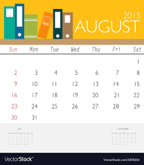 2015 Calendar Monthly Calendar Template For August