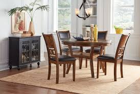 5pc kona round glass top dining table set bold chrome legs 4 chairs. Aubry 5 Piece Dining Set Badcock Home Furniture More