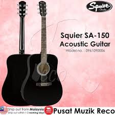 We carry the most popular brands in malaysia. Fender Squier 0961090006 Sa 150 Black Dreadnought Acoustic Guitar Reco Music Malaysia