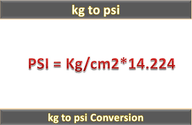 kg to psi conversion table the