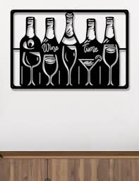 Vinoxo Metal Wine Bottle Bar Wall Art Decor