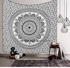 White Ombre Mandala Wall Hanging