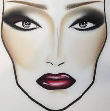 Makeup Face Chart Sketches Illustrations Beauty