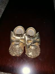 Jaxhoo Shimmery Gold Mary Janes Size 1