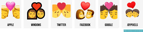 couple kissing emojis