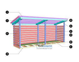 4x16 firewood shed plans build blueprint