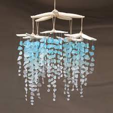 Colossal Ombre Chandelier Sea Glass