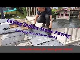 Laying Indian Stone Paving Patching