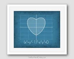 Nerdy Heart Poster Math Nerd Art Print