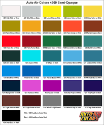 auto air color charts airbrush paint