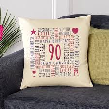 90th birthday gift personalised word