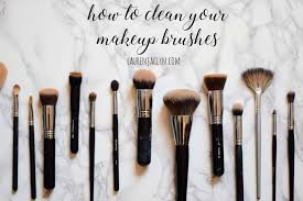 how to clean makeup brushes lauren jaclyn
