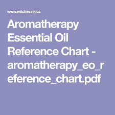 Aromatherapy Essential Oil Reference Chart