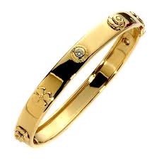 Chanel Camellia Gold Diamond Bangle Bracelet | Bangles, Gold bracelet,  White gold bangle bracelets
