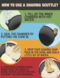 If you have a shaving bowl with two layers, you'll want to fill the first layer up with hot water now. How To Use A Shaving Scuttle Shaving Scuttle Shaving Shaving Tips