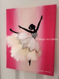 dazzling ballerina wall art kids room