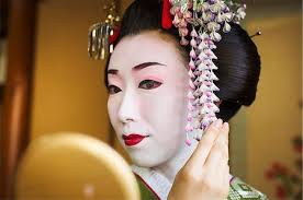 traditional anese makeup on kimono