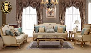 antique golden sofa set