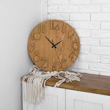 Wood Wall Clock Numbers Wall Clock