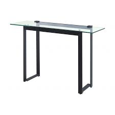 Clear Glass Console Table On Black Iron