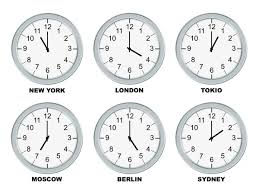 Time Zone Clocks Stock Photos Royalty