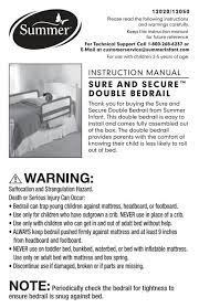 secure double bedrail summer infant