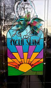 let your light shine stained glass door