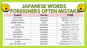 Japanese Words Foreigners Often Mistake