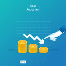 cost reduction concept decrease arrow