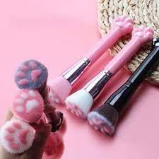 soft cute cat claw shape makeup brushes