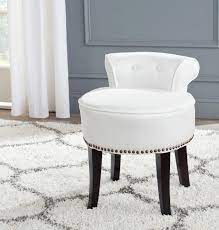 white round makeup vanity stool