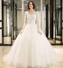 The New Korean Pregnant Women V Collar Slim Wedding Dress Bride Marriage Dream Large Size Tail Princess