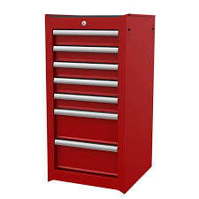 rodac red tool box with 7 drawers 16 8