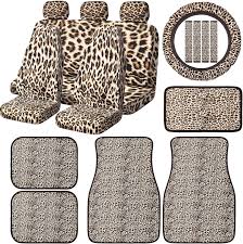 bbto 17 pieces leopard print car seat