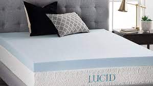 lucid gel memory foam mattress topper
