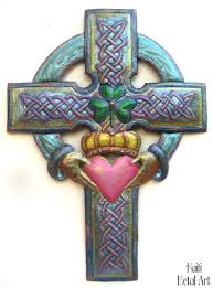Irish Art Iridescent Celtic Cross Irish