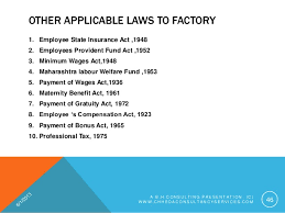 The Factories Act 1948 And The Maharashtra Factories Rules