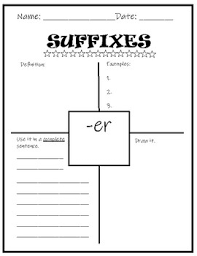 Common Suffixes Word Chart