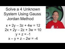 Using Gauss Jordan Elimination Method