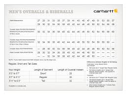 18 High Quality Carhartt Bib Sizing Chart