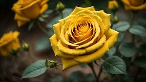 natural yellow rose flowers with