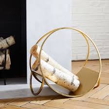 Graphic Metal Fireplace Firewood Holder