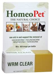 wrm clear homeopet