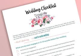 Wedding Checklist Timeline
