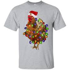 Chicken Christmas Lights Xmas Funny Cluster Gift Shirt