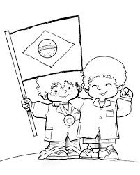 Em pintarcolorir, encontre desenhos de meninos para colorir, imprimir e pintar. Desenhos De 2 Meninos Com Bandeira Do Brasil Para Colorir E Imprimir Colorironline Com