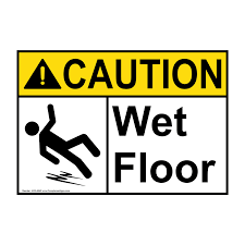 caution sign wet floor sign ansi