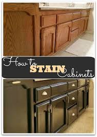 how to gel stain cabinets she s